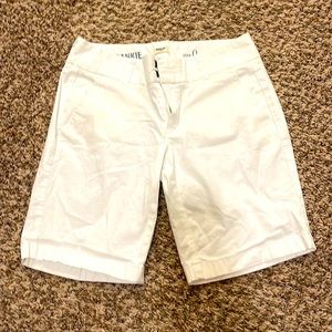 J Crew Factory White Bermuda Shorts Size 0